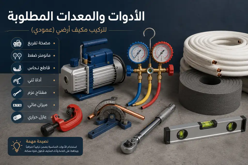 الأدوات-والمعدات-لتركيب-المكيف-الدولابي